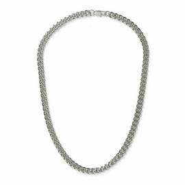 Uncommon Souls Silver Tone Chunky Curb Chain Necklace