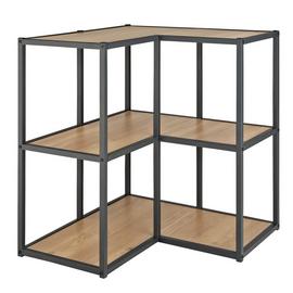 Habitat Loft Living Short Corner Shelving Unit - Light Oak