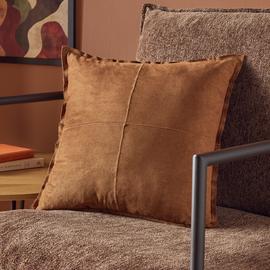 Argos Home Faux Suede Cushion Tan - 43x43cm