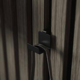 Kraus Pack of 2 Metal Wall Panel Hooks - Black