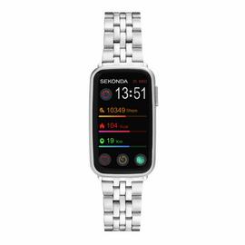 Sekonda Ladies Silver Bracelet Fitness Tracker Smart Watch