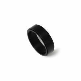 Uncommon Souls Black Stainless Steel Band Ring