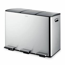 Tower 45L Three Compartment Recycling Pedal Bin - Steel