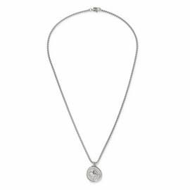 Uncommon Souls Silver Tone Compass Pendant Necklace