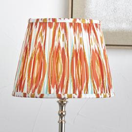 Pacific Izara Cinnamon Ikat Mushroom Pleat Lampshade - 30cm