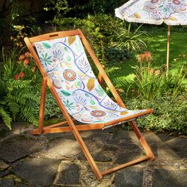 Habitat x Scion Garden Deck Chair - Jackfruit Print