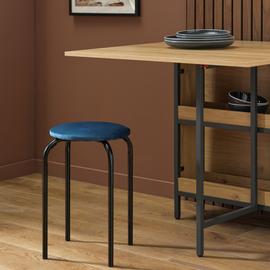 Argos Home Nyla Velvet Stacking Stool - Blue