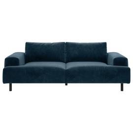 Habitat Julien Velvet 3 Seater Sofa - Navy Blue