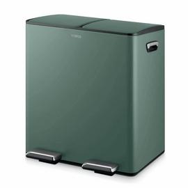 Tower 40L Twin Compartment Recycling Pedal Bin - Green