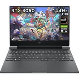 HP Victus 15.6in R7 16GB 512GB RTX3050 Laptop - Black