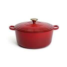 Habitat 5.3L cast iron casserole dish