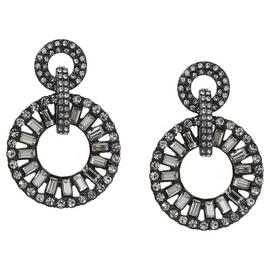 Liars & Lovers Baguette Stone Circle Drop Earrings