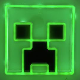 Minecraft Creeper LED Wall Light - Green