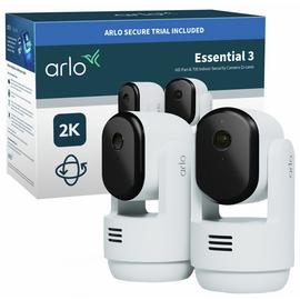 Arlo Essential 3 Pan/Tilt 2K Indoor Security Camera (2-Cam)
