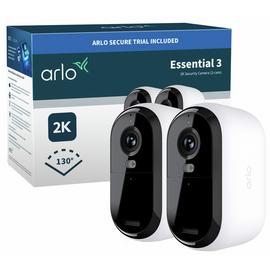Arlo Essential 3 2K Outdoor Security Camera - Pack of 2