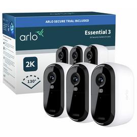 Arlo Essential 3 2K Outdoor Security Camera - Pack of 3
