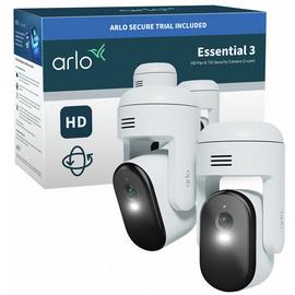Arlo Essential 3 Pan/Tilt 2K Outdoor Security Camera (2-Cam)