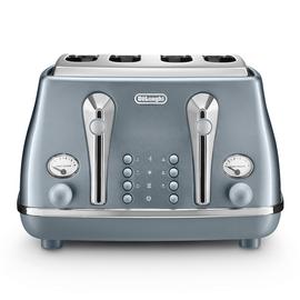 De'Longhi Icona Metallics 4 Slice Toaster - Blue