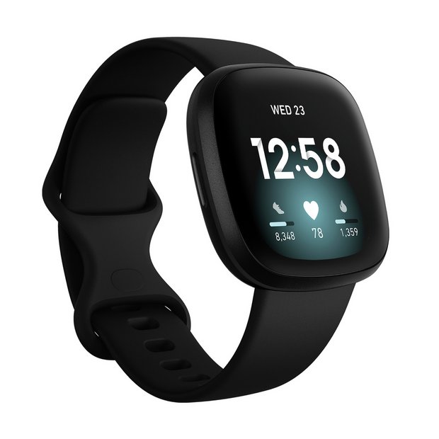 Buy Fitbit Versa 3 Smart Watch Black Fitness and activity