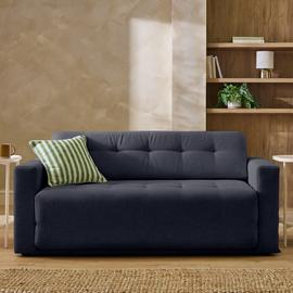 Argos Home Finn Fabric 2 Seater Sofa Bed - Navy Blue