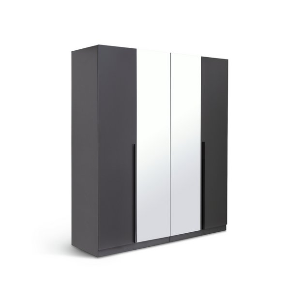 Argos black online wardrobe with mirror