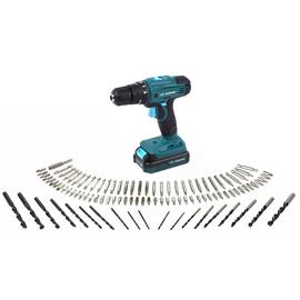 McGregor 18V Cordless Combi Drill with 100 Accessories – 2AH