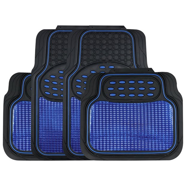 Blue rubber car deals mats