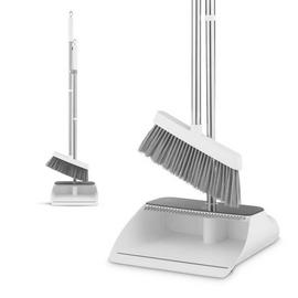 Swan Elevate Long Handled Dustpan and Brush Set