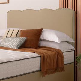 Silentnight Wave Velvet Kingsize Headboard - Sandstone