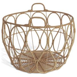 Habitat Open Weave Blanket Storage Basket - Natural