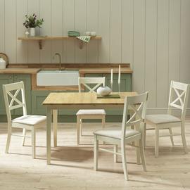 Argos Home Chicago Extend Cream Dining Table and 4 Chairs