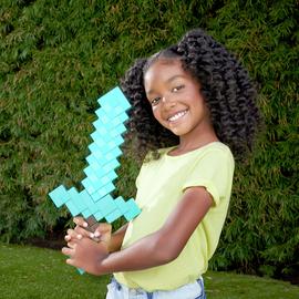 Minecraft Diamond Sword Battle Toy, Kid-Sized for Role-Play