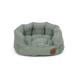 Petface Sage Herringbone Oval Dog Bed - Small