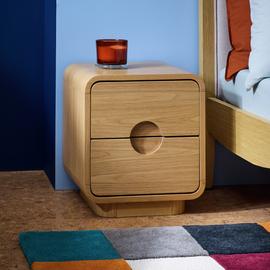 Habitat Adeje 2 Drawer Bedside Table - Oak