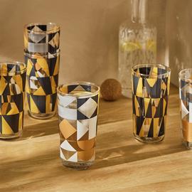 Argos Home Geo Set of 6 Hi Ball Glasses