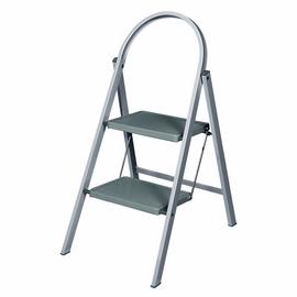 Werner 2 Tread Steel Framed Stepstool - Grey
