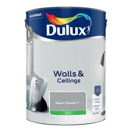 Dulux Walls & Ceilings Silk Paint Warm Pewter - 5L