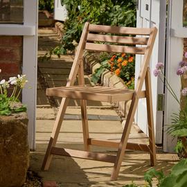 Argos Home Timber Folding Chair - Light Wood