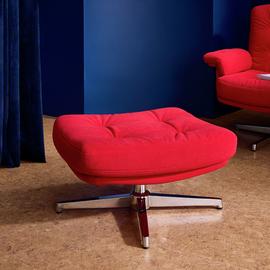 Habitat Dawson Fabric Swivel Footstool - Red