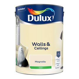 Dulux Walls & Ceilings Silk Paint Magnolia - 5L
