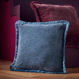 Habitat Fringed Chenille Cushion - 43x43cm