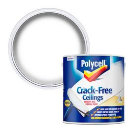 Polycell Crack Free Ceilings Smooth Silk Flexible Paint–2.5L