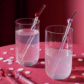 Argos Home Glass Straws - Pack of 4