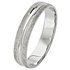 Revere 9ct White Gold Frosted Edge Ring4mm
