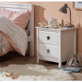 Habitat Kids Star 2 Drawer Bedside Table - White