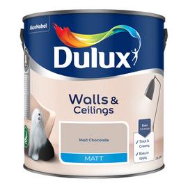 Dulux Walls & Ceilings Matt Paint Malt Chocolate - 2.5L