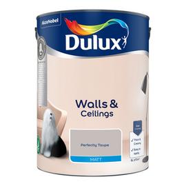 Dulux Walls & Ceilings Matt Paint Perfectly Taupe - 5L