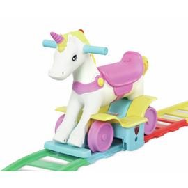 Rollplay Rainbow Unicorn 2 in 1 Train Ride On