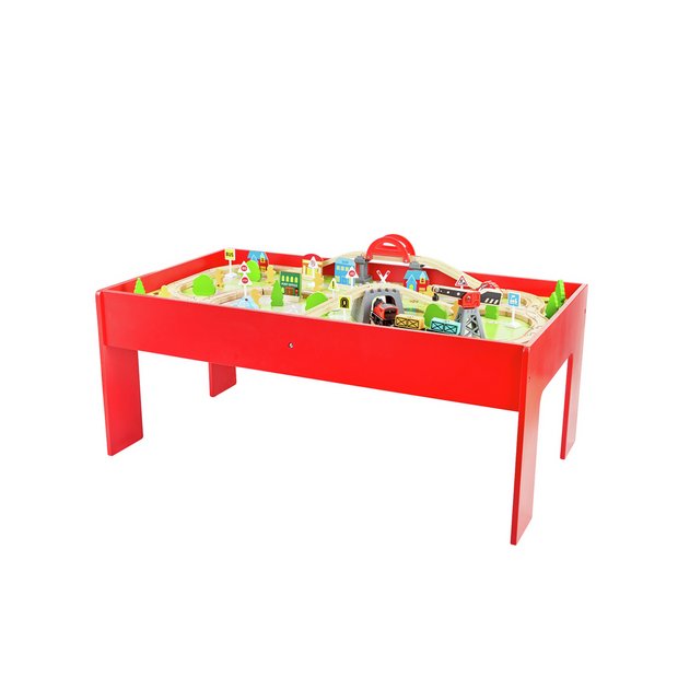 Kids train table with storage hot sale