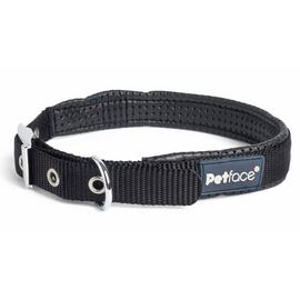 Petface Black Nylon Padded Dog Collar - Small